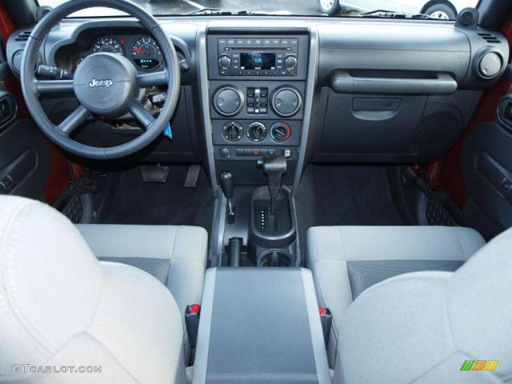2008 Jeep Wrangler Unlimited X 4x4 Dark Slate Gray/Med Slate Gray Dashboard Photo #42710220