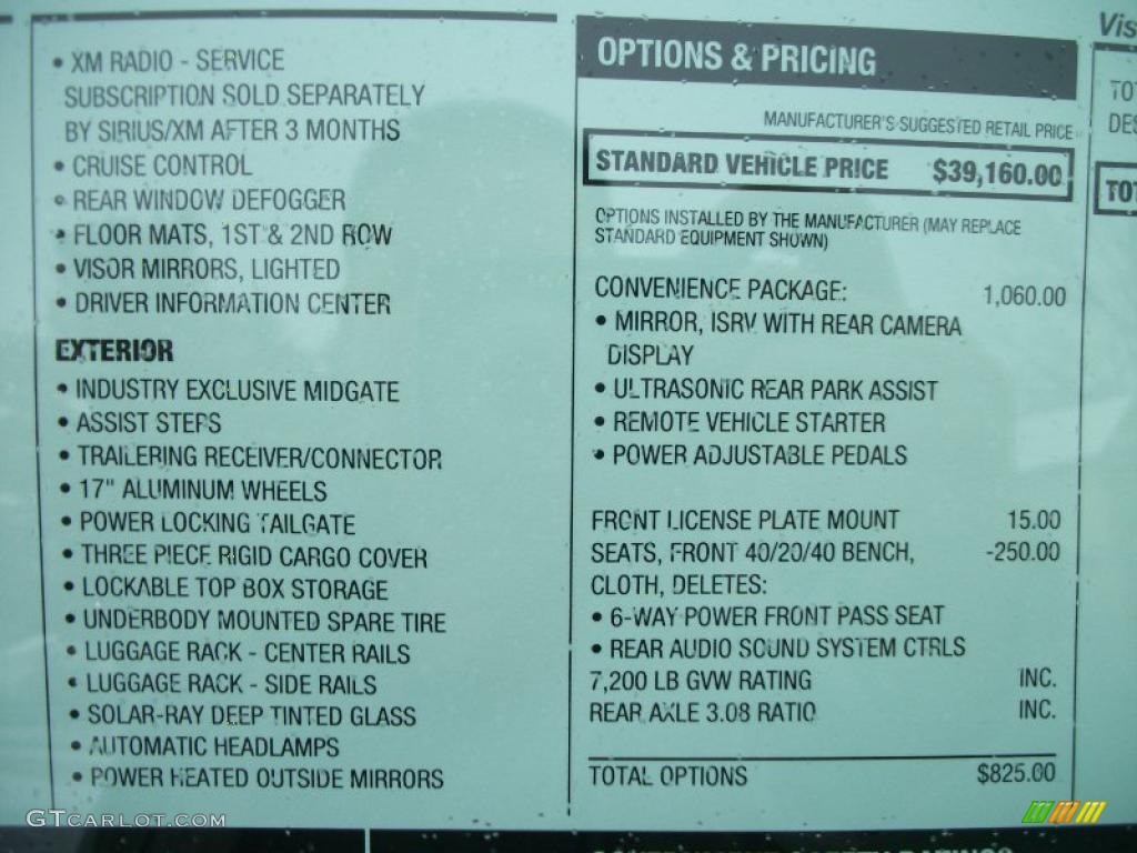 2011 Chevrolet Avalanche LS 4x4 Window Sticker Photo #42713208