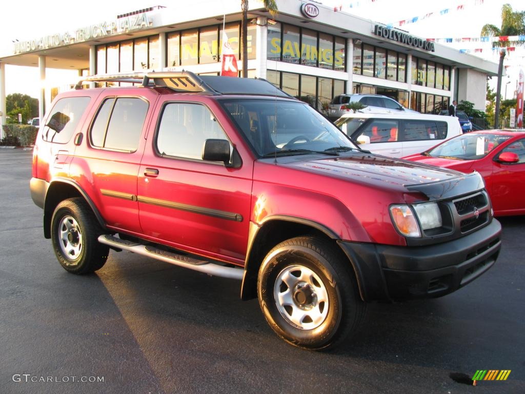 2001 Xterra XE V6 - Salsa Red Metallic / Dusk Gray photo #1