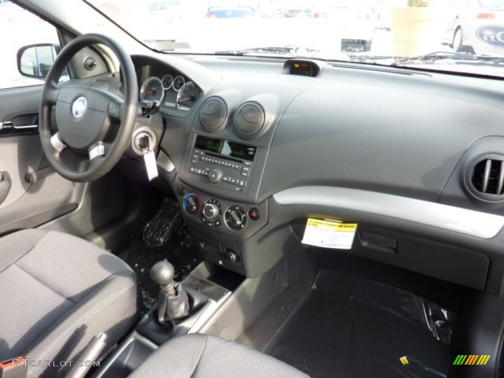 2011 Chevrolet Aveo LT Sedan Charcoal Dashboard Photo #42720485