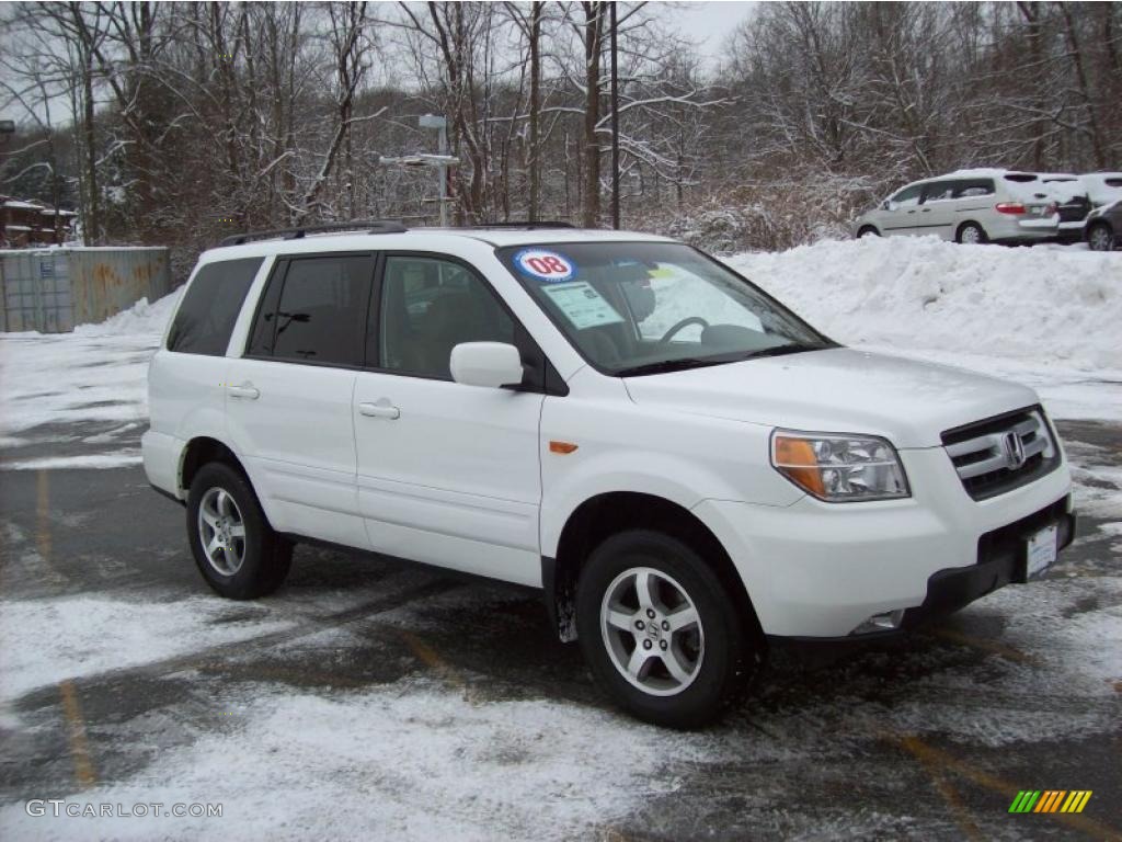 2008 Pilot EX-L 4WD - Taffeta White / Gray photo #1