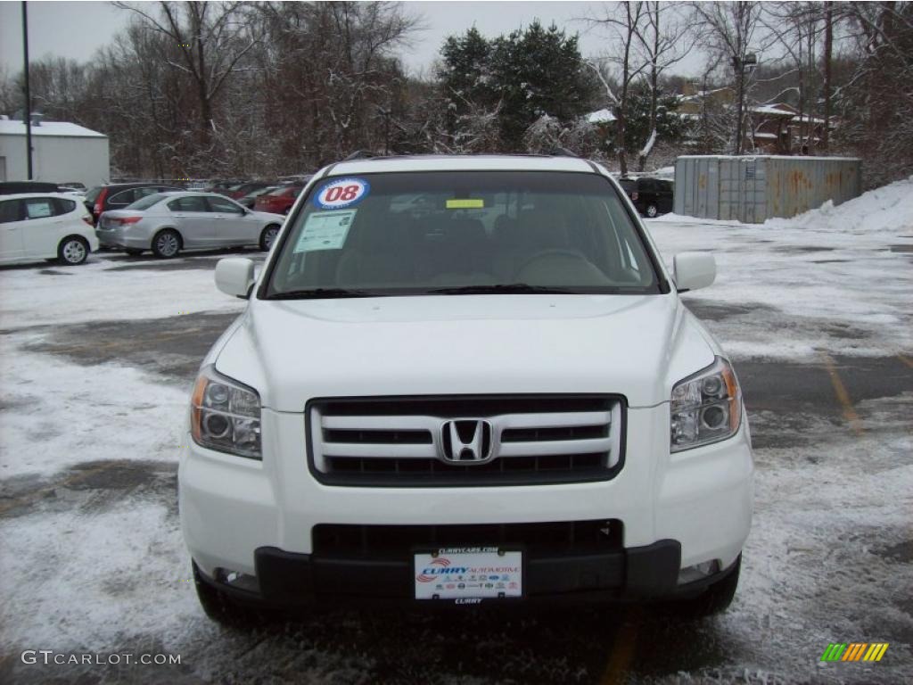 2008 Pilot EX-L 4WD - Taffeta White / Gray photo #3