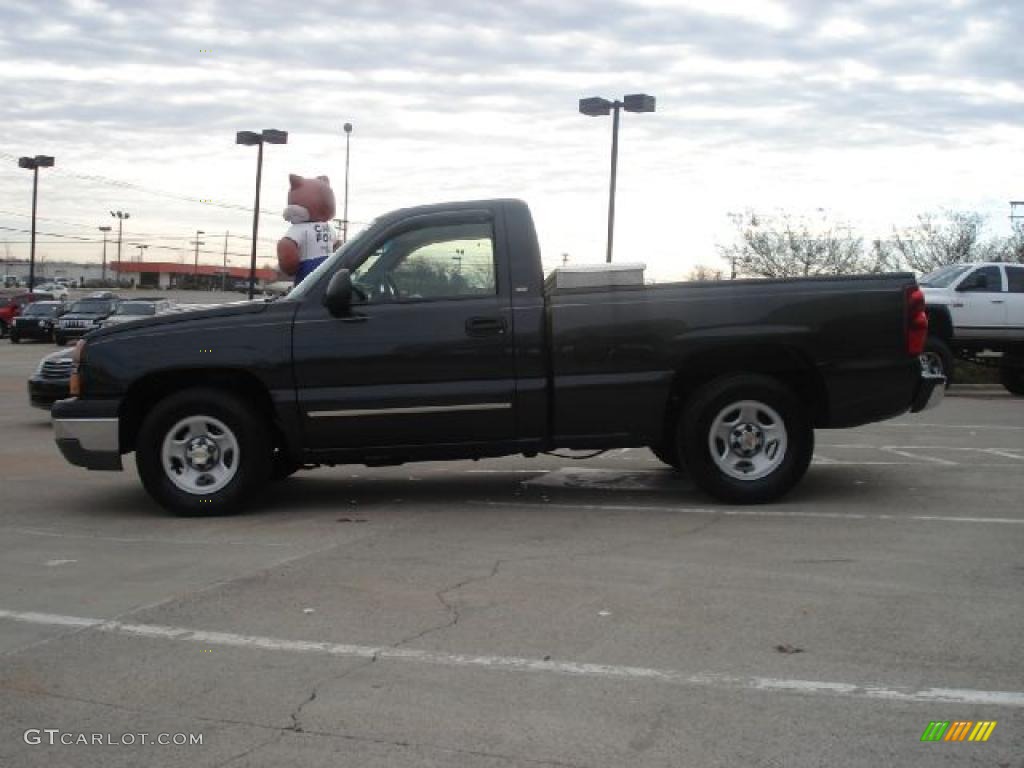 2003 Silverado 1500 LS Regular Cab - Dark Gray Metallic / Medium Gray photo #6