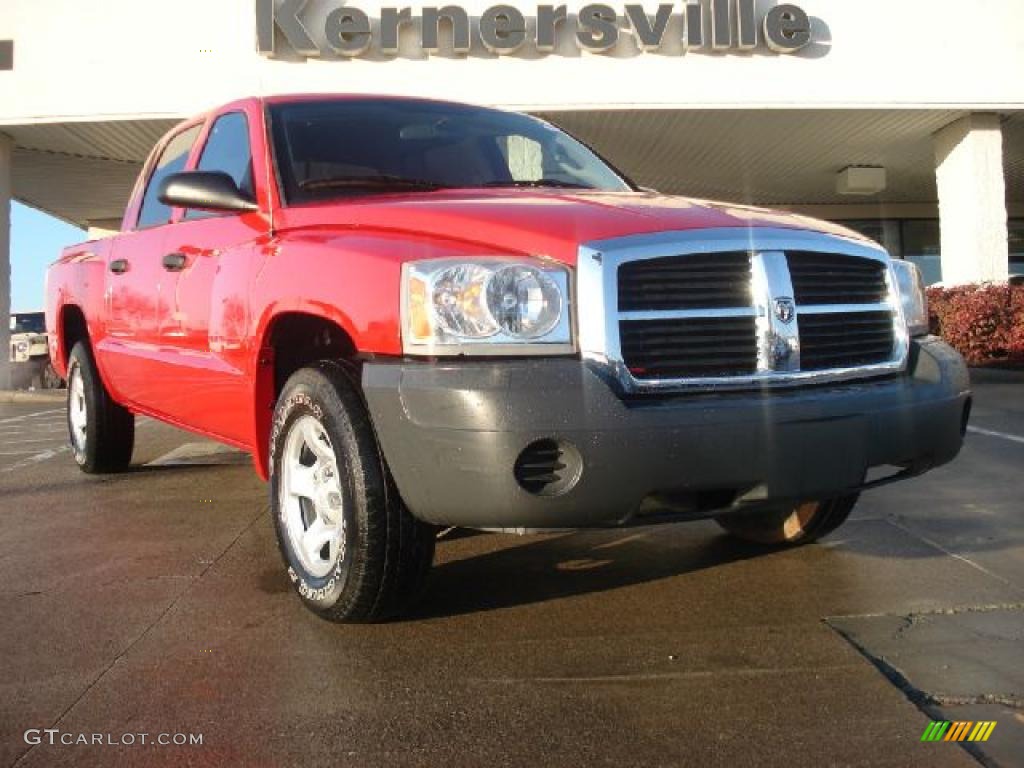 2005 Flame Red Dodge Dakota St Quad Cab 42681992 Car