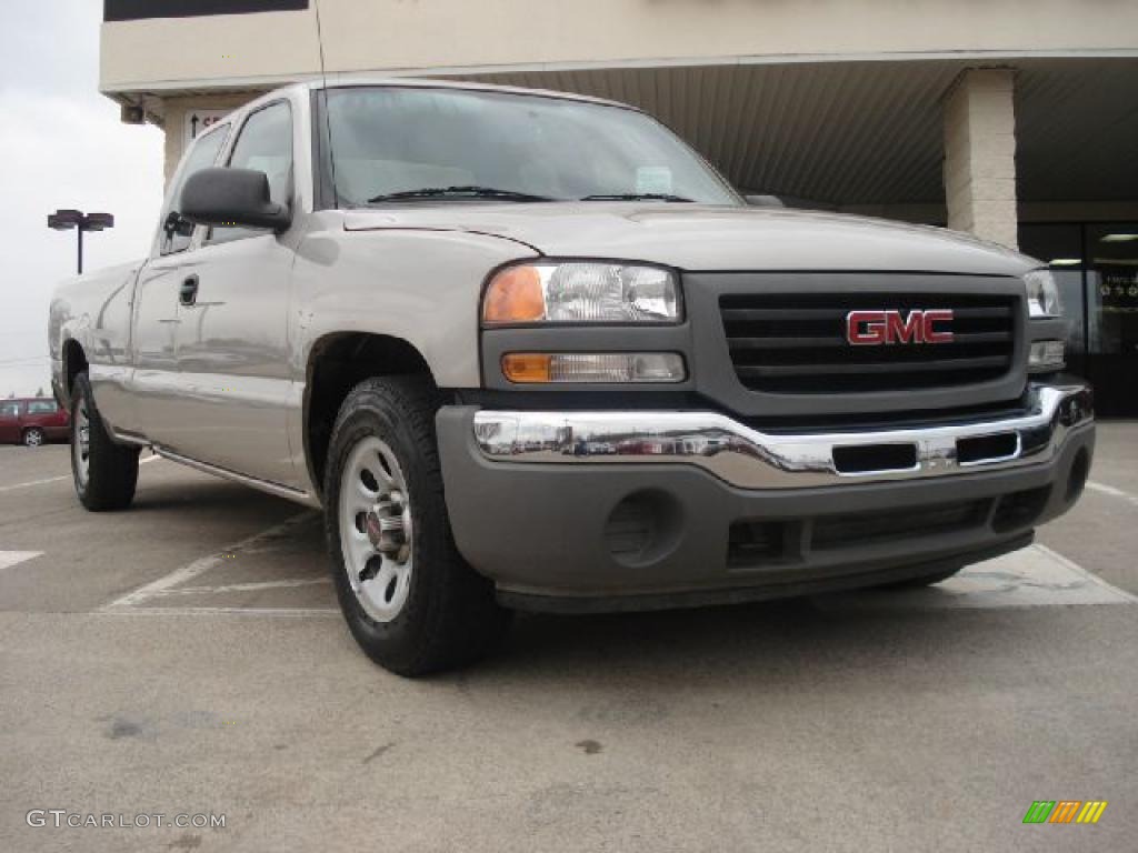 2006 Sierra 1500 SL Extended Cab - Silver Birch Metallic / Pewter photo #1
