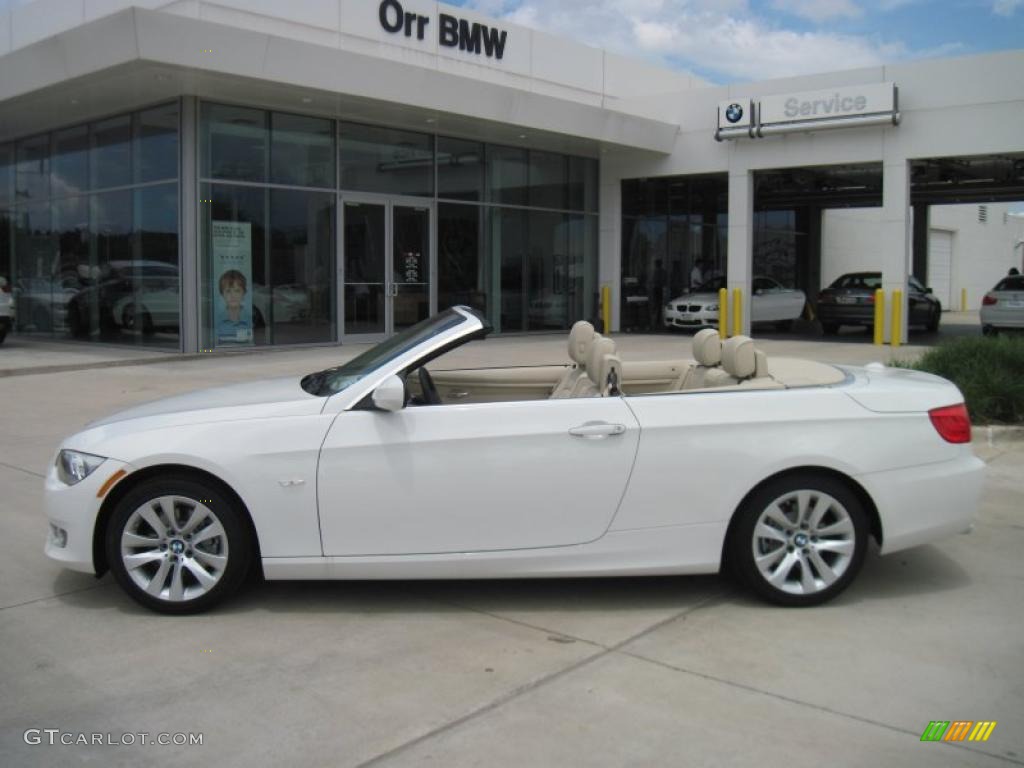 2011 3 Series 328i Convertible - Mineral White Metallic / Cream Beige Dakota Leather photo #3