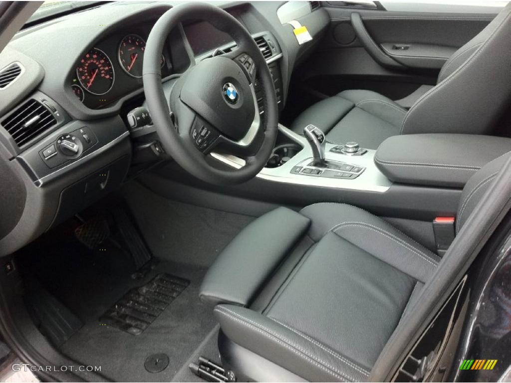 Black Interior 2011 BMW X3 xDrive 35i Photo #42729460