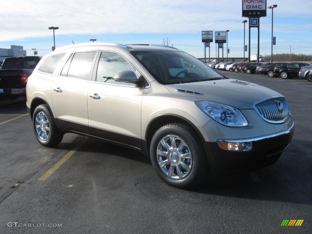 2011 Enclave CXL - Gold Mist Metallic / Cashmere/Cocoa photo #3