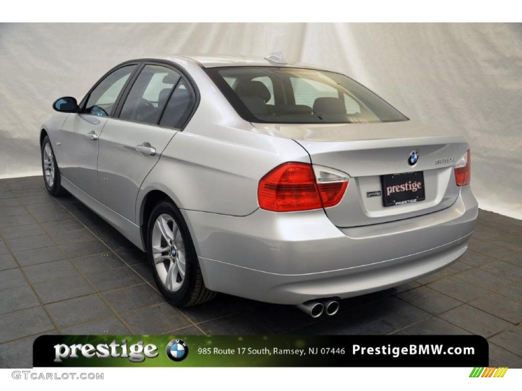 2008 3 Series 328xi Sedan - Titanium Silver Metallic / Black photo #4