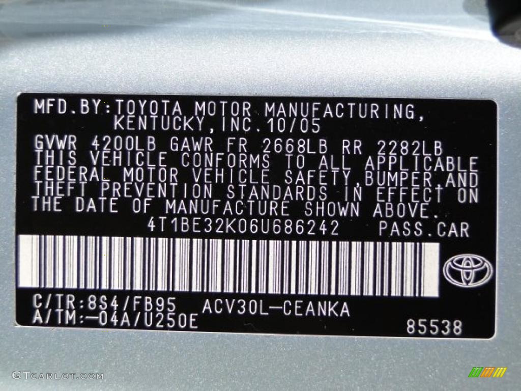 2006 Camry LE - Sky Blue Pearl / Taupe photo #38