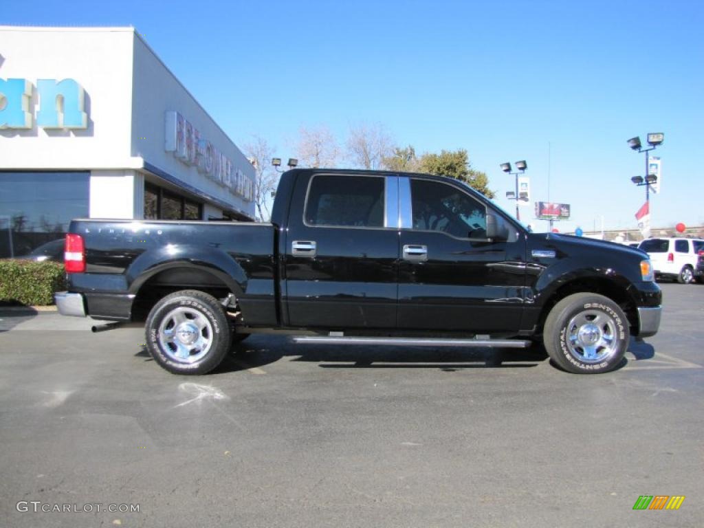 2006 F150 XLT SuperCrew - Black / Medium/Dark Flint photo #7
