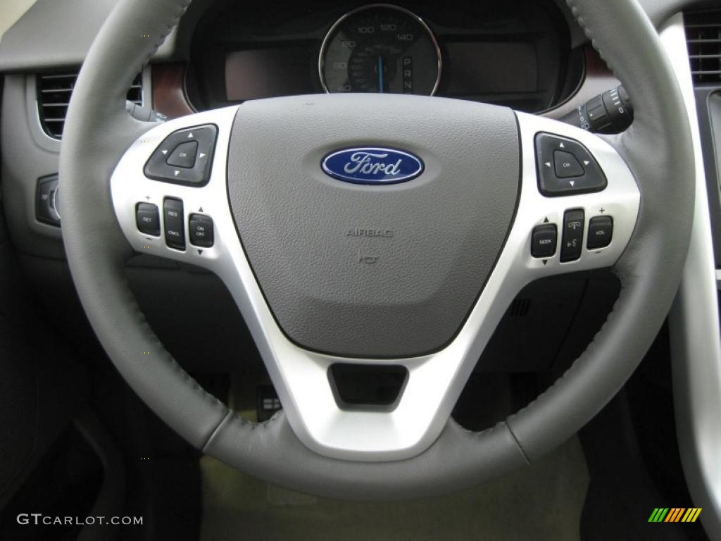 2011 Ford Edge Limited AWD Medium Light Stone Steering Wheel Photo #42743140