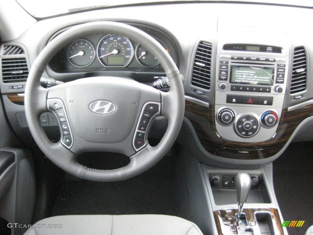 2011 Hyundai Santa Fe SE AWD Gray Dashboard Photo #42744428