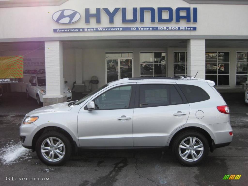 2011 Santa Fe SE AWD - Moonstone Silver / Gray photo #1