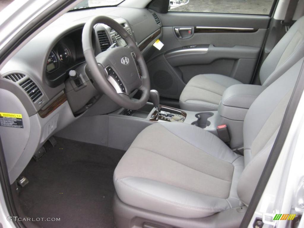 Gray Interior 2011 Hyundai Santa Fe SE AWD Photo #42744688