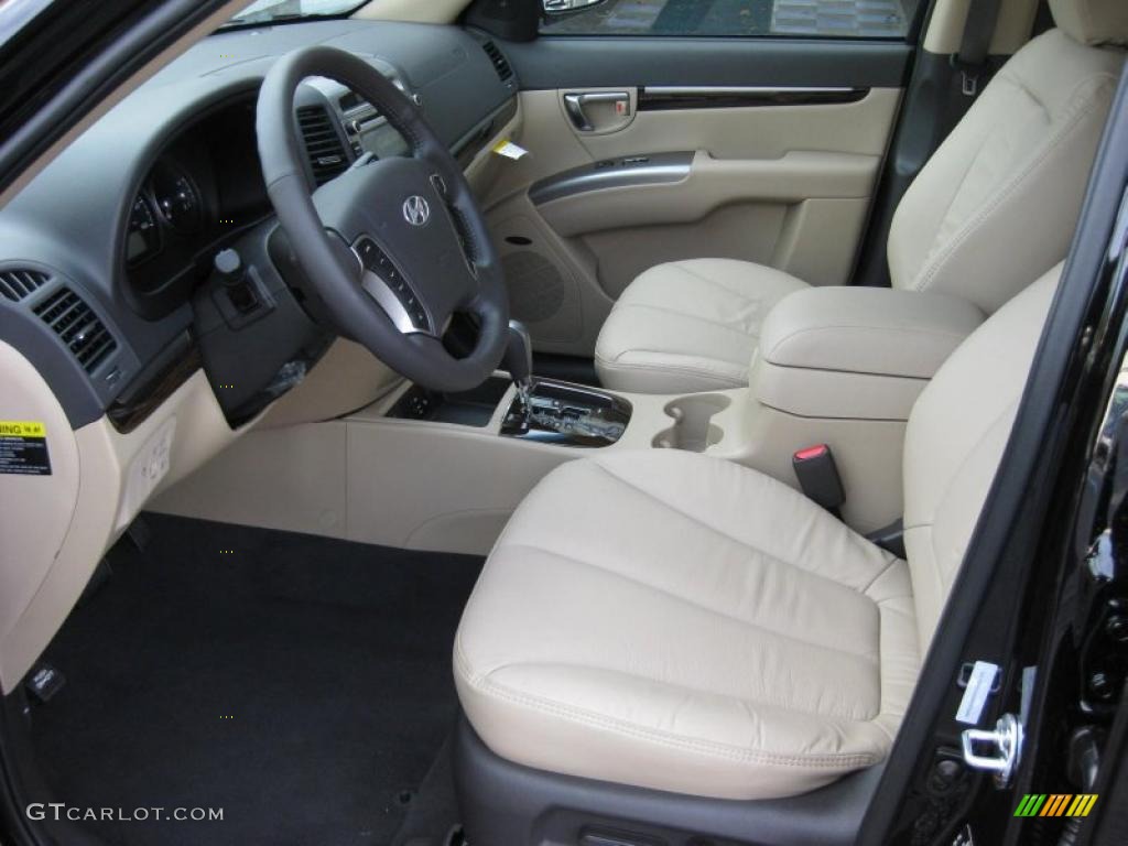Beige Interior 2011 Hyundai Santa Fe Limited Photo #42745584
