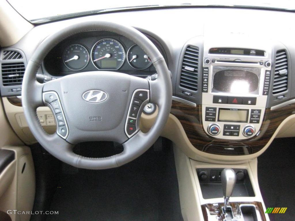 2011 Hyundai Santa Fe Limited Beige Dashboard Photo #42745804