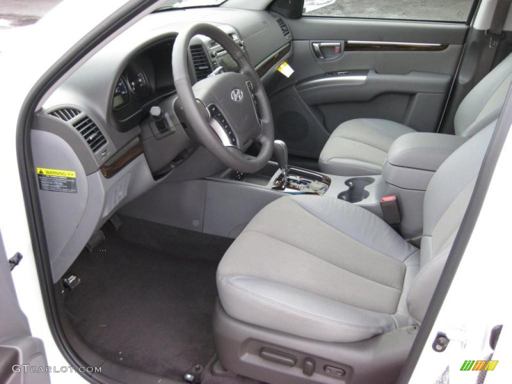 Gray Interior 2011 Hyundai Santa Fe SE AWD Photo #42746124