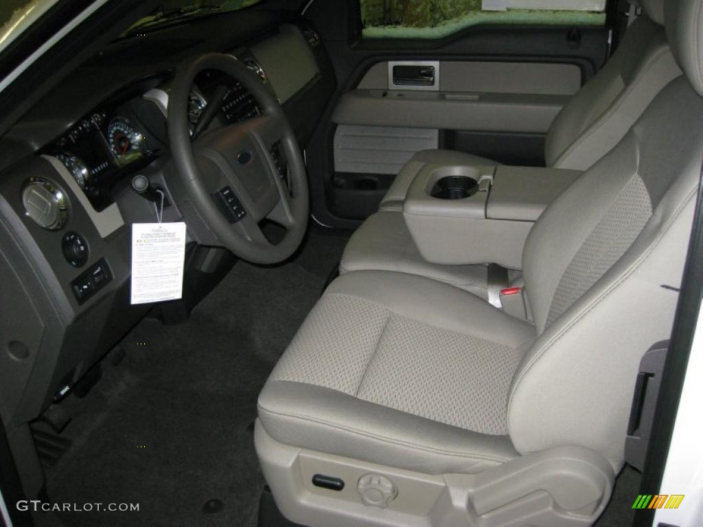 2010 F150 XLT SuperCab 4x4 - Oxford White / Medium Stone photo #11