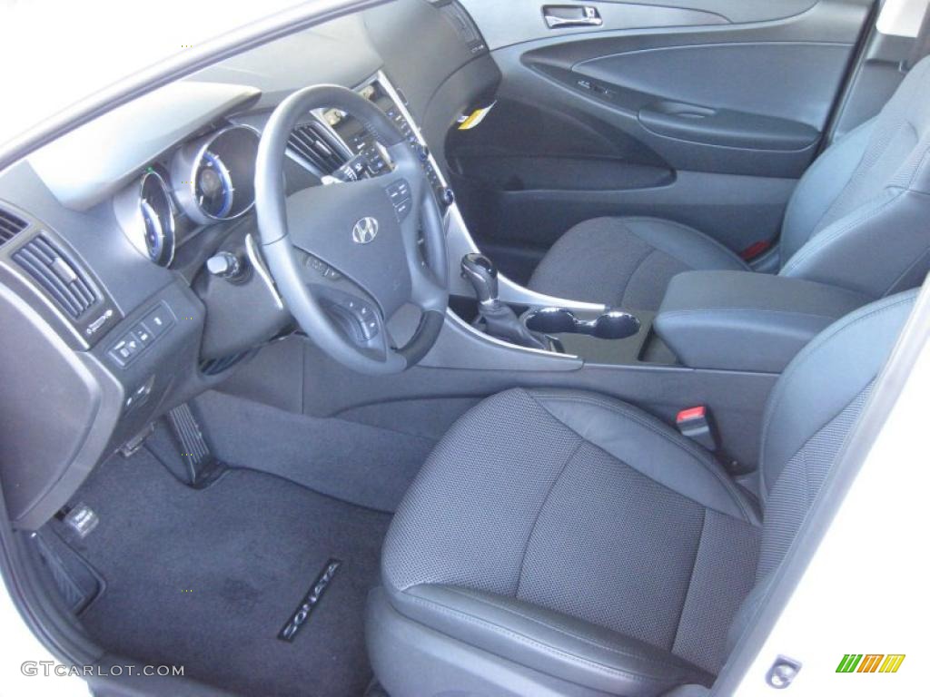 Black Interior 2011 Hyundai Sonata SE 2.0T Photo #42748604