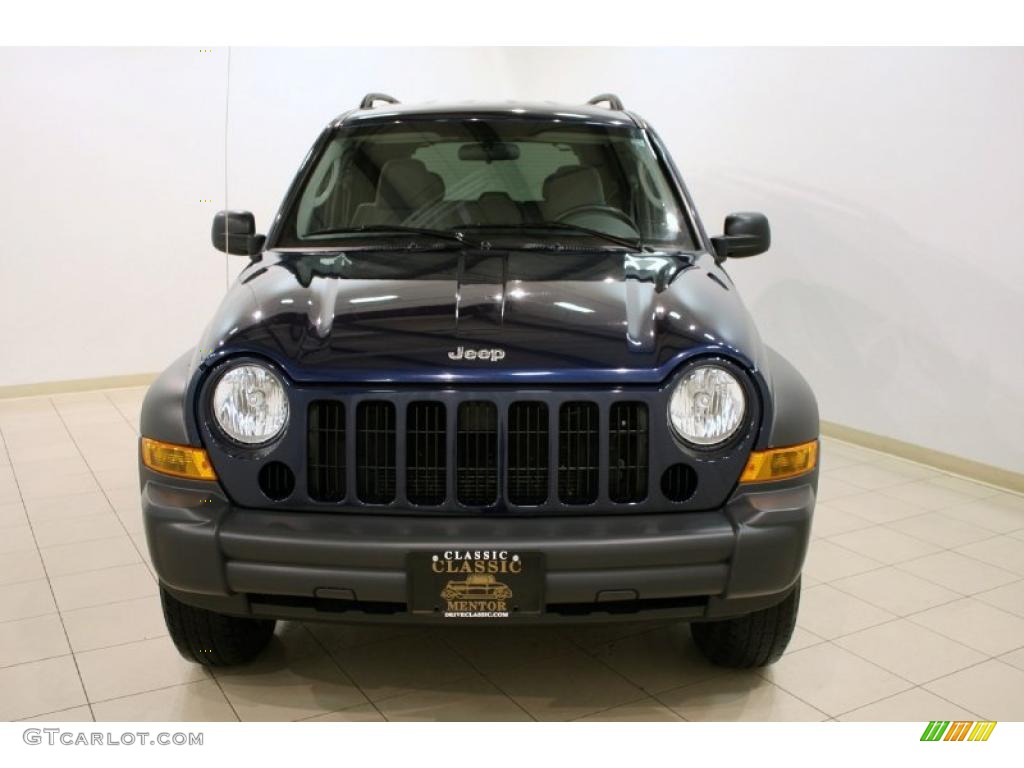 2007 Liberty Sport 4x4 - Midnight Blue Pearl / Medium Slate Gray photo #2