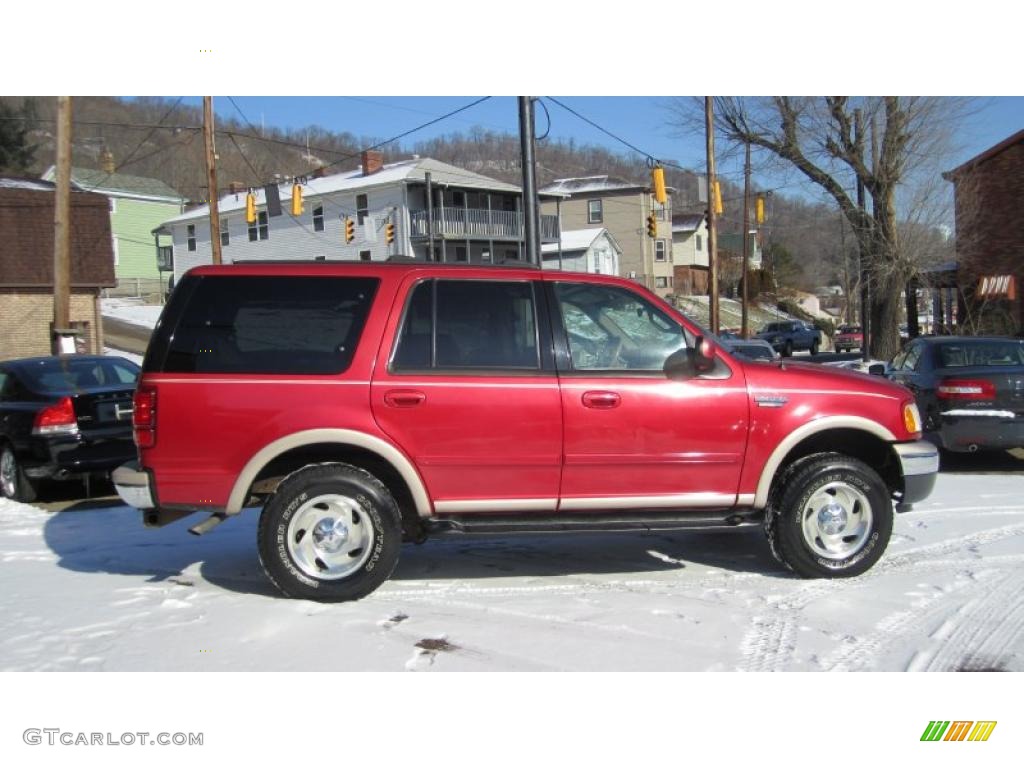 1999 Expedition Eddie Bauer 4x4 - Laser Red Metallic / Medium Prairie Tan photo #3