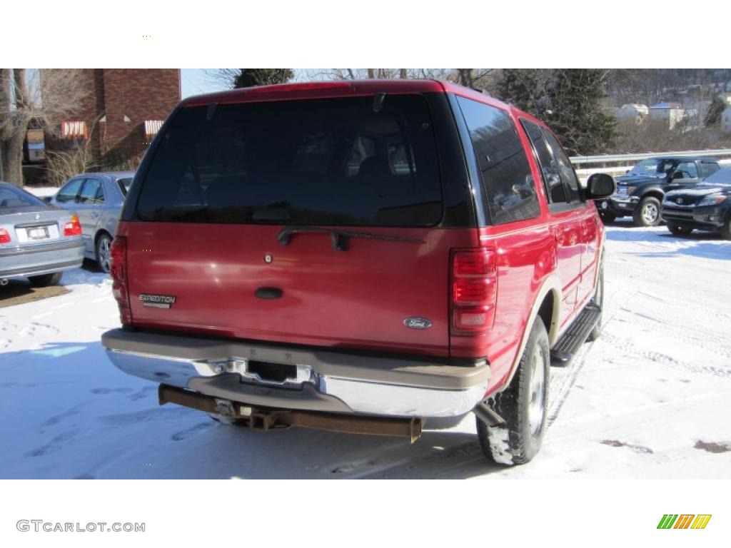 1999 Expedition Eddie Bauer 4x4 - Laser Red Metallic / Medium Prairie Tan photo #4