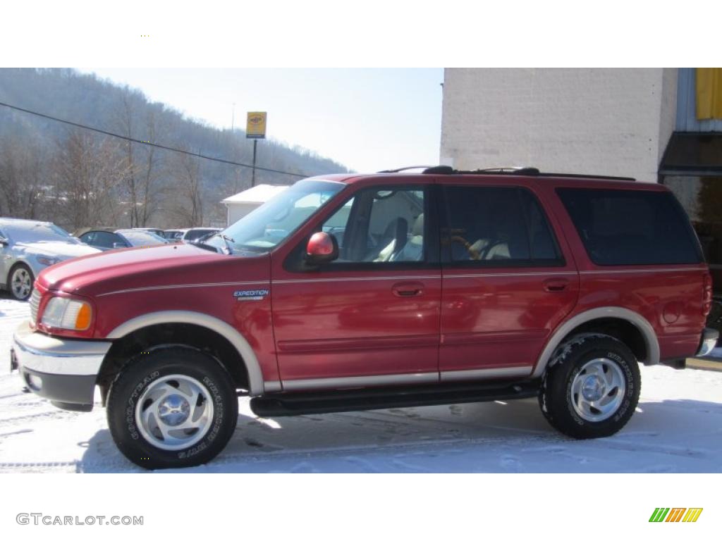 1999 Expedition Eddie Bauer 4x4 - Laser Red Metallic / Medium Prairie Tan photo #7
