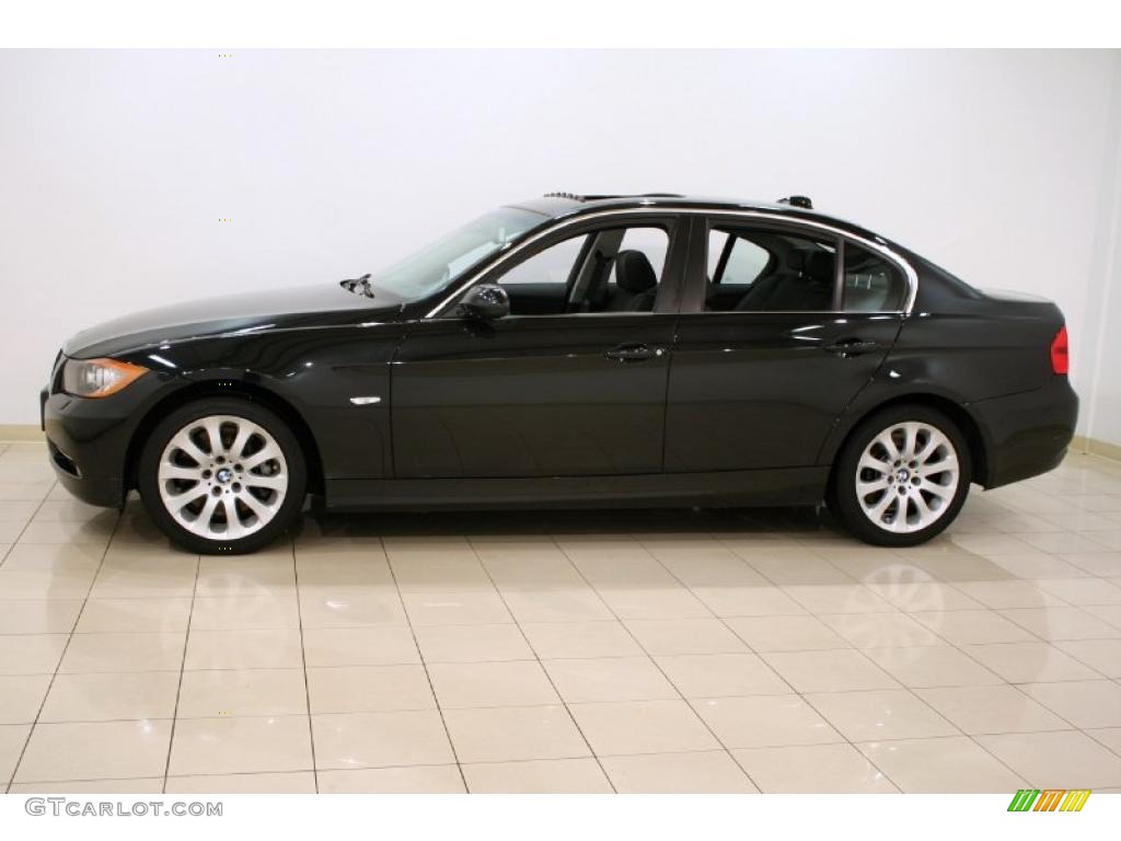 2008 3 Series 335xi Sedan - Black Sapphire Metallic / Black Dakota Leather photo #4
