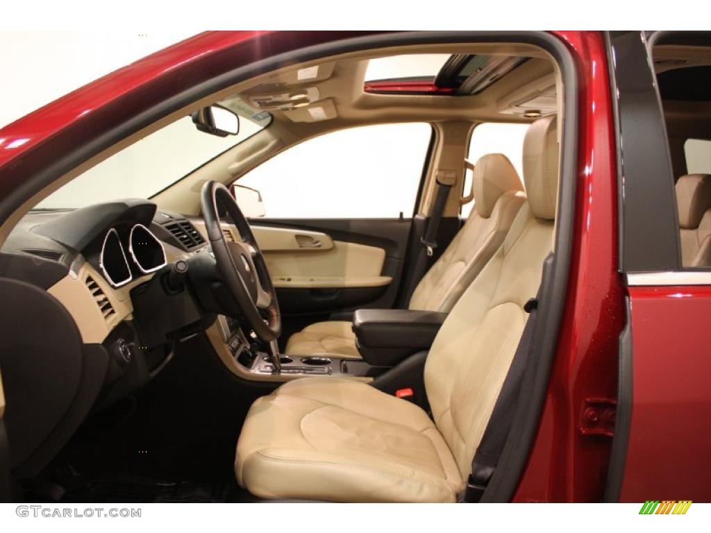 Cashmere/Ebony Interior 2009 Chevrolet Traverse LTZ AWD Photo #42755992