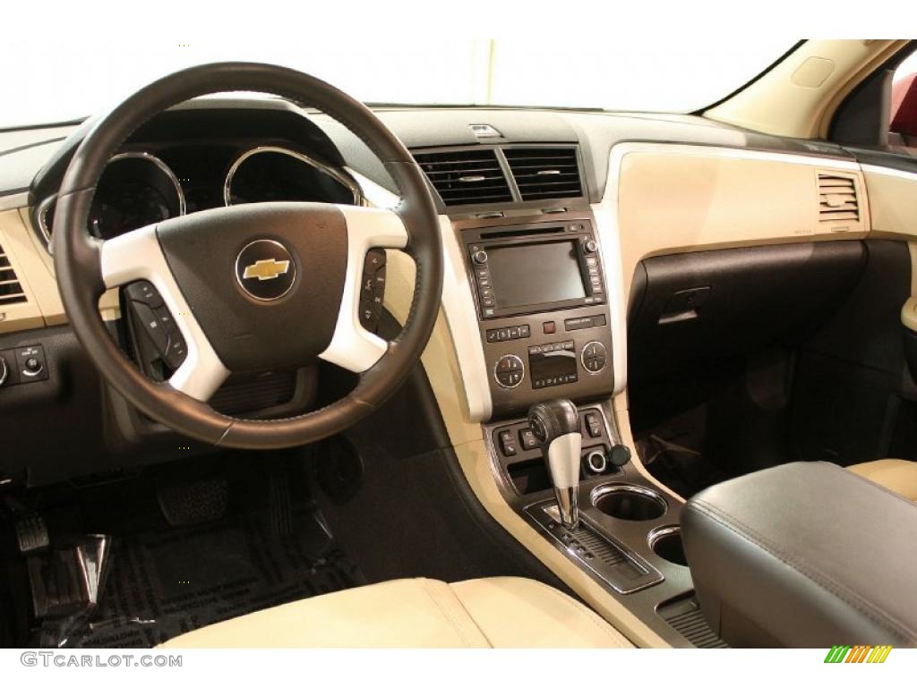 Cashmere/Ebony Interior 2009 Chevrolet Traverse LTZ AWD Photo #42756024