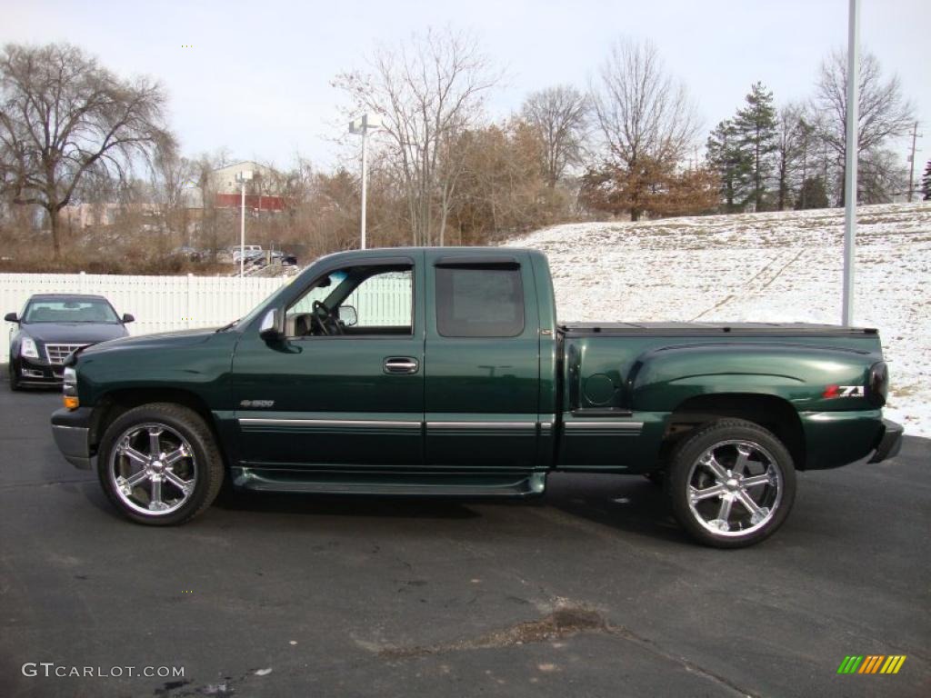 2001 Silverado 1500 LT Extended Cab 4x4 - Forest Green Metallic / Medium Gray photo #12