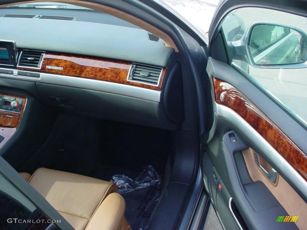 Amaretto/Black Valcona Leather Interior 2009 Audi A8 L 4.2 quattro Photo #42765968