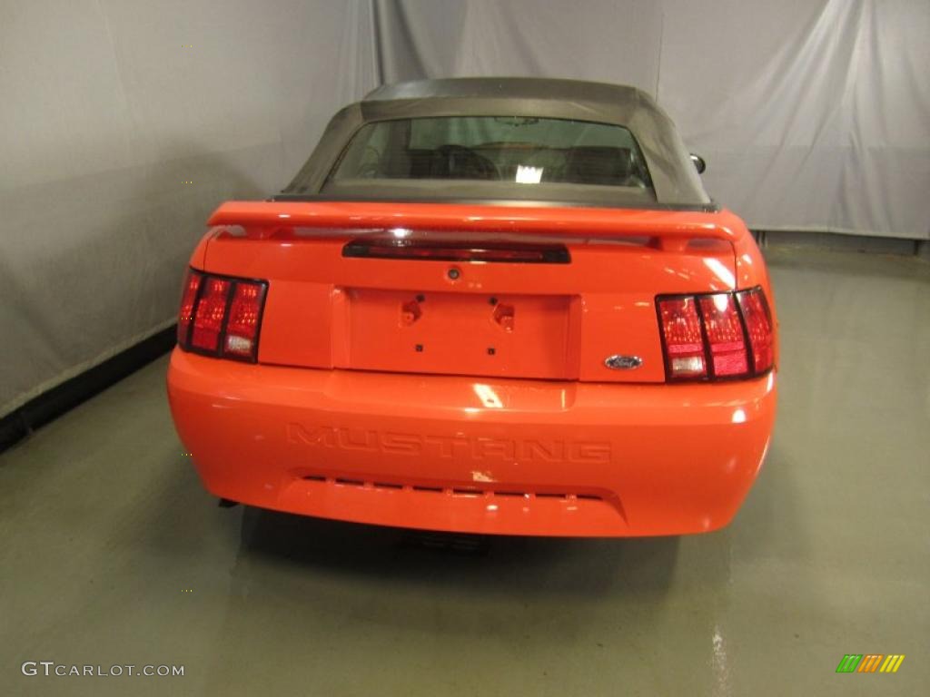 2004 Mustang V6 Convertible - Competition Orange / Dark Charcoal photo #10