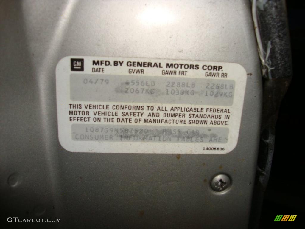 1979 Chevrolet Camaro Rally Sport Info Tag Photo #42766692