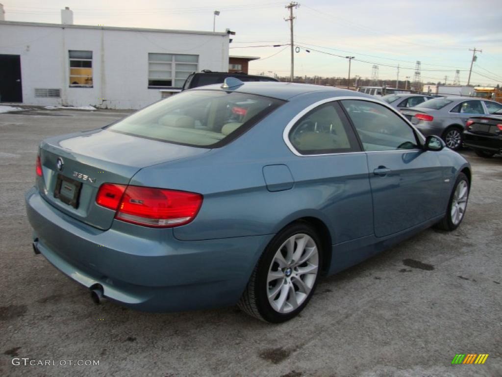 2008 3 Series 335xi Coupe - Atlantic Blue Metallic / Beige photo #8