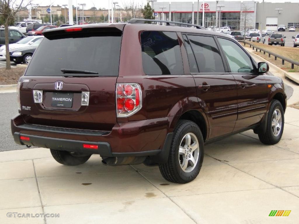 Dark Cherry Pearl 2007 Honda Pilot EX Exterior Photo #42767140