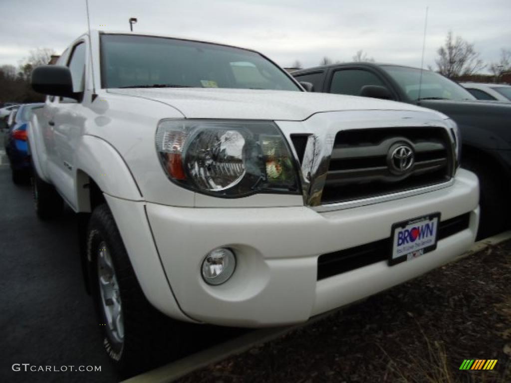 2009 Tacoma V6 TRD Access Cab 4x4 - Super White / Graphite Gray photo #1