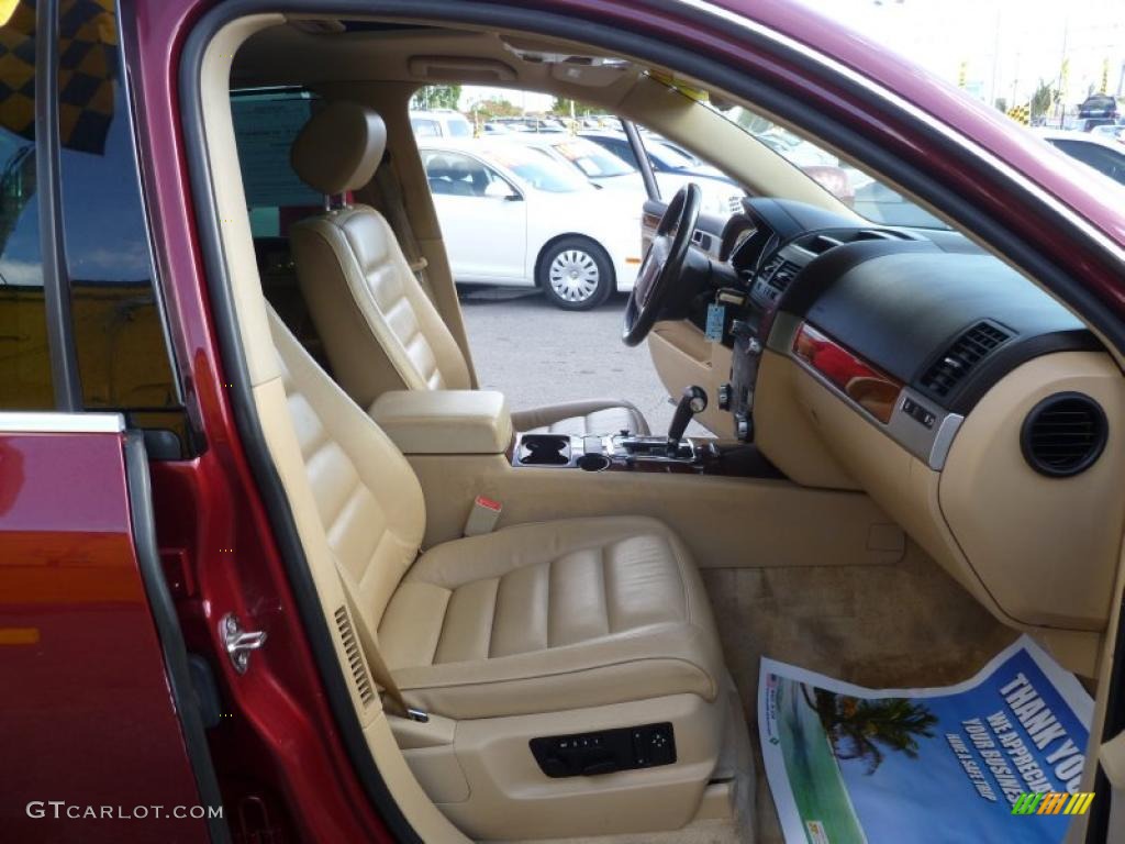 Pure Beige Interior 2004 Volkswagen Touareg V8 Photo #42773601