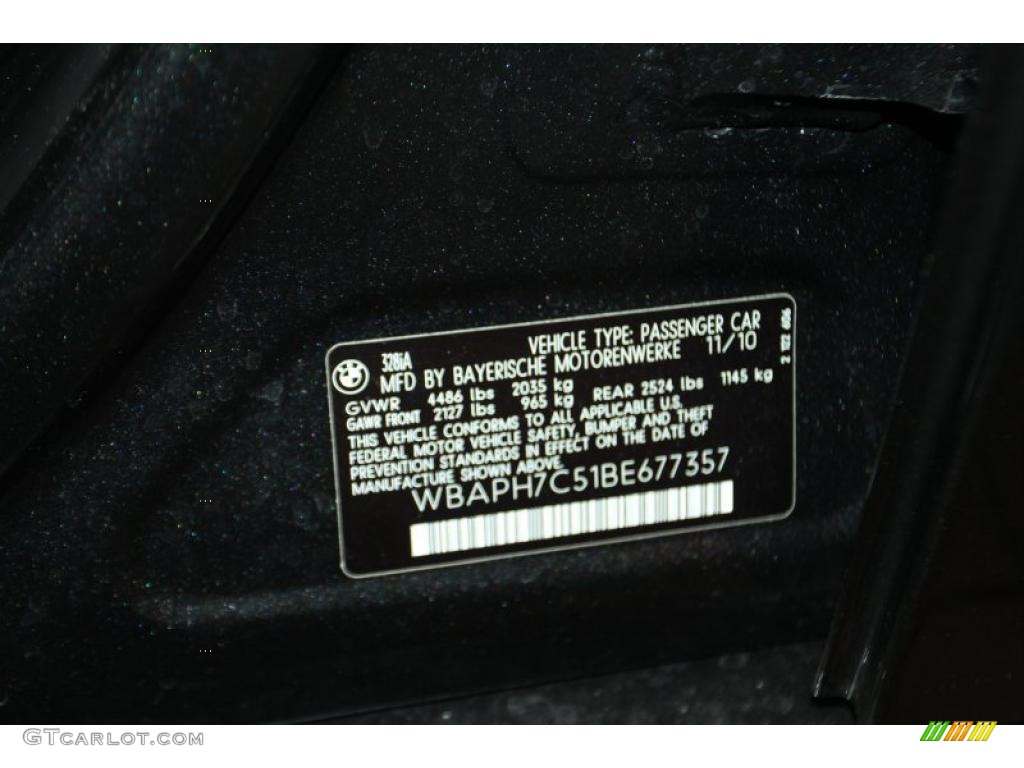 2011 3 Series 328i Sedan - Black Sapphire Metallic / Black Dakota Leather photo #6