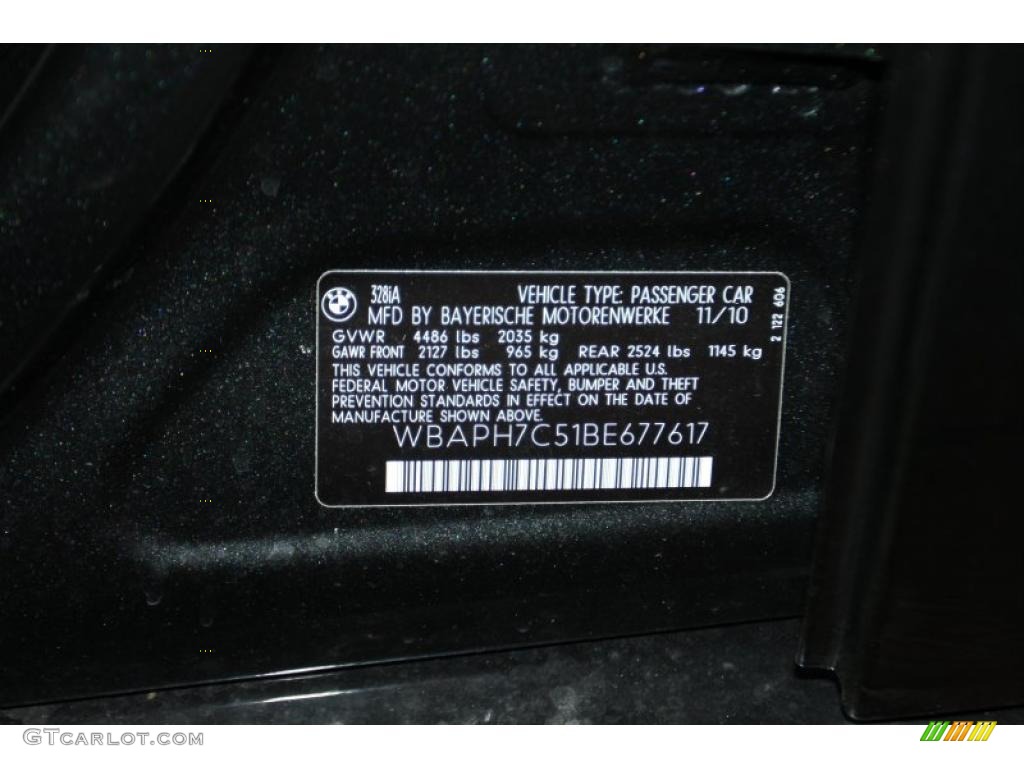 2011 3 Series 328i Sedan - Jet Black / Black Dakota Leather photo #6