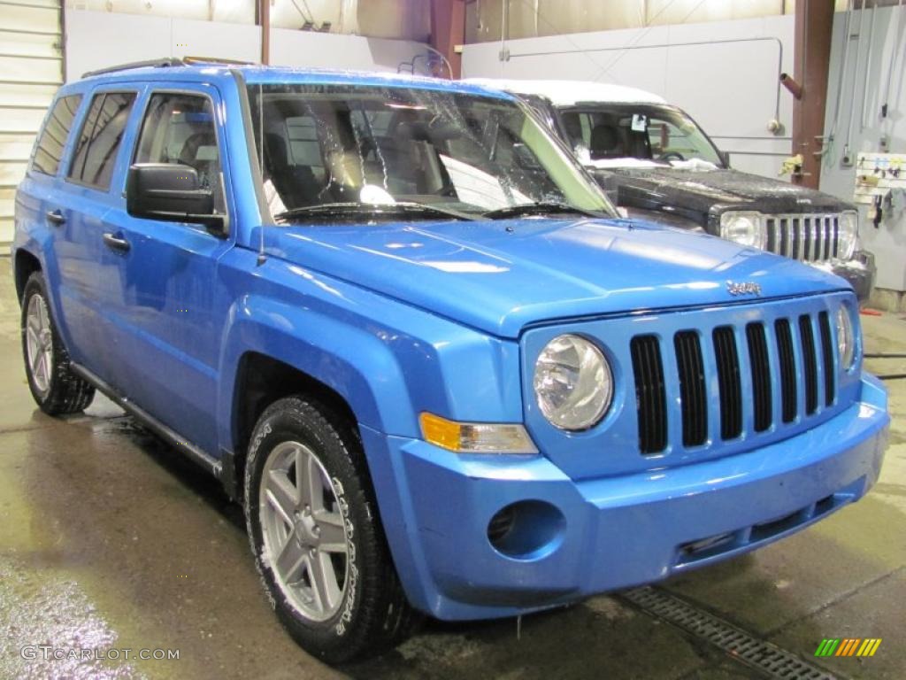 2008 Patriot Sport 4x4 - Surf Blue Pearl / Dark Slate Gray photo #14