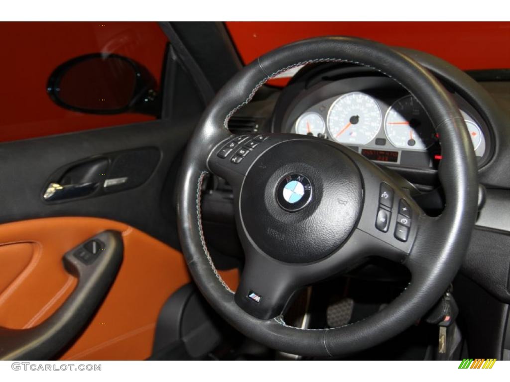 2003 BMW M3 Convertible Cinnamon Steering Wheel Photo #42780581