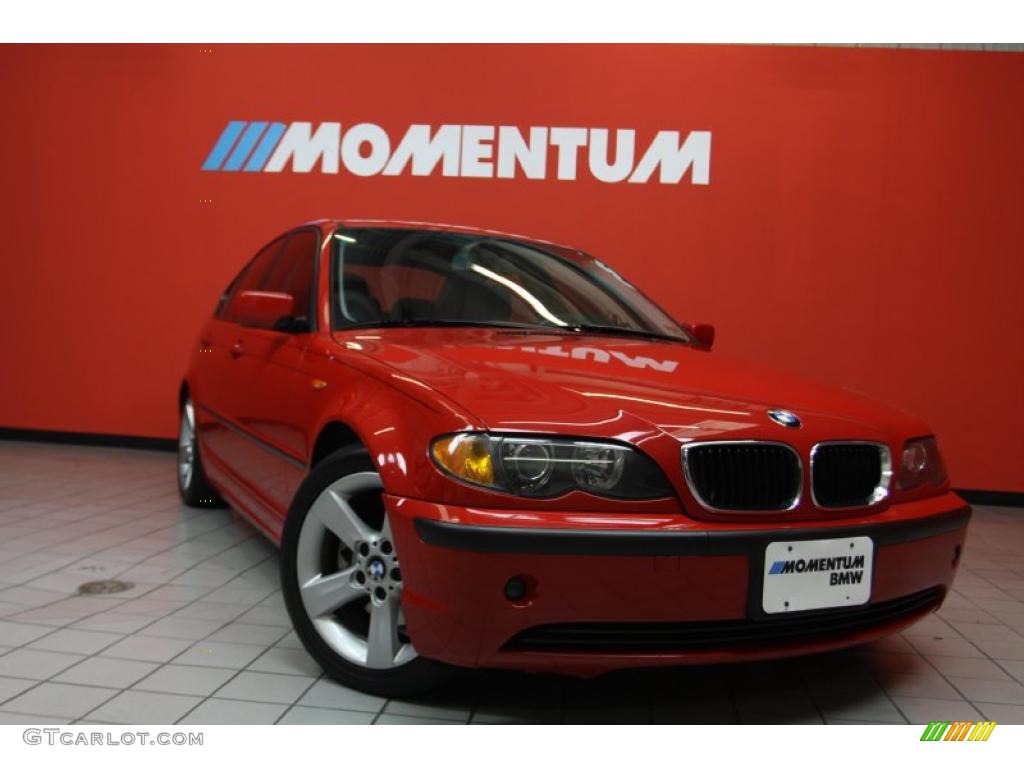 2005 3 Series 325i Sedan - Electric Red / Black photo #1