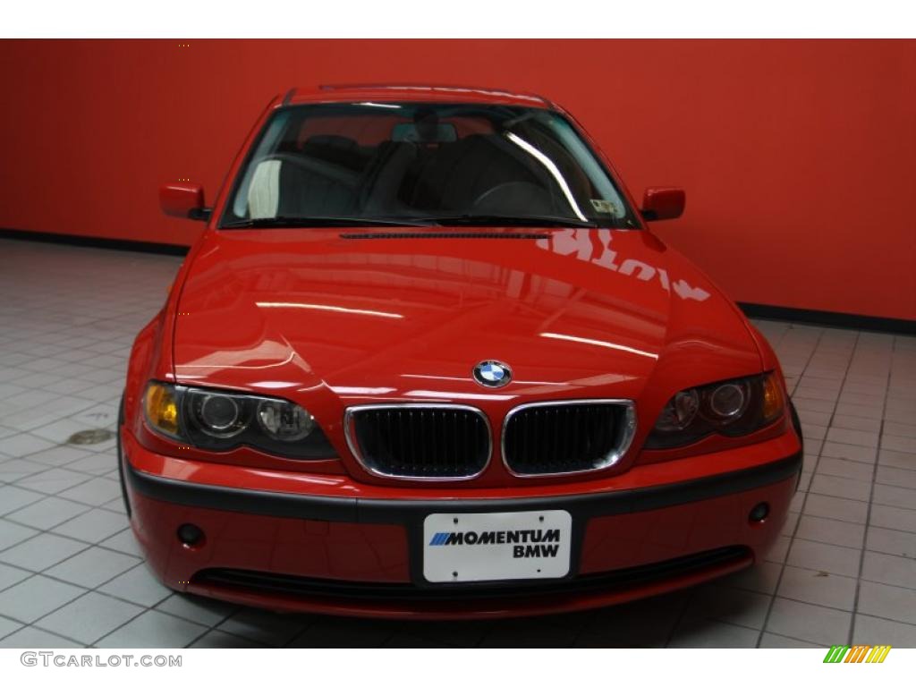 2005 3 Series 325i Sedan - Electric Red / Black photo #13