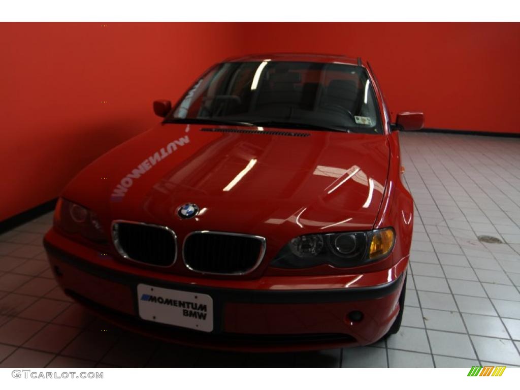 2005 3 Series 325i Sedan - Electric Red / Black photo #16