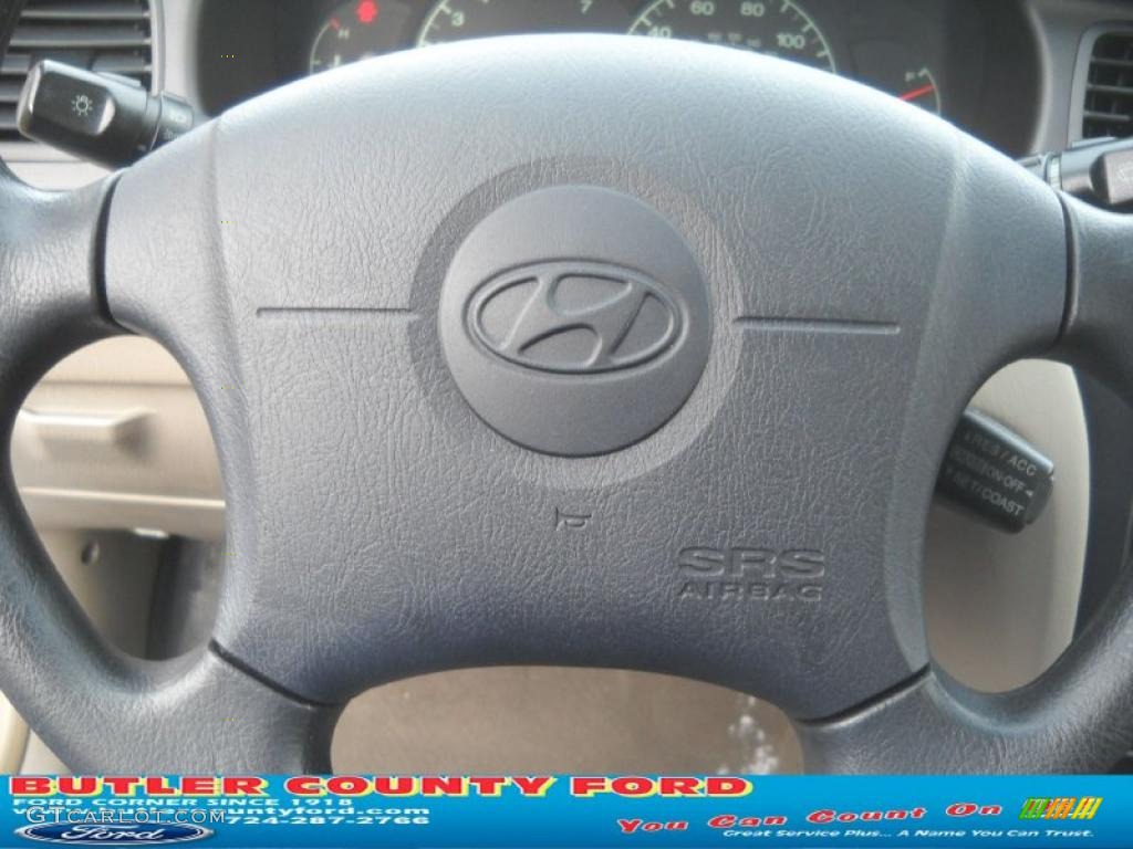 2002 Elantra GLS Sedan - Nordic White / Beige photo #19