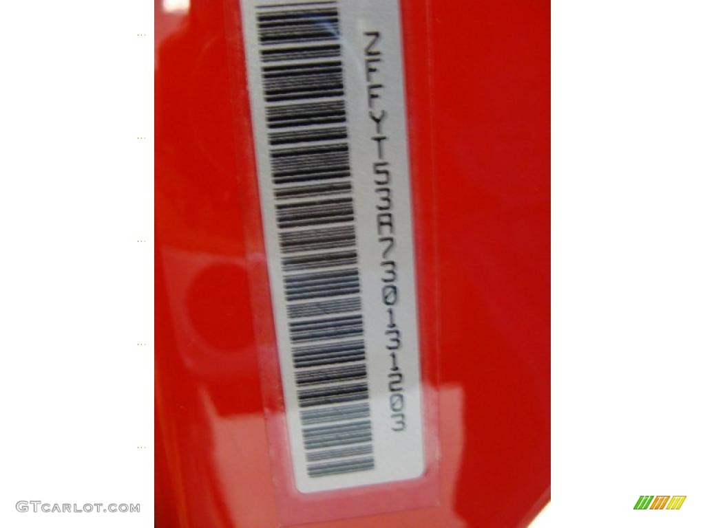 2003 Ferrari 360 Spider F1 Info Tag Photo #42784829