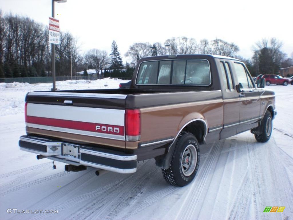 Dark Chestnut Brown 1989 Ford F150 SuperCab Exterior Photo #42786017