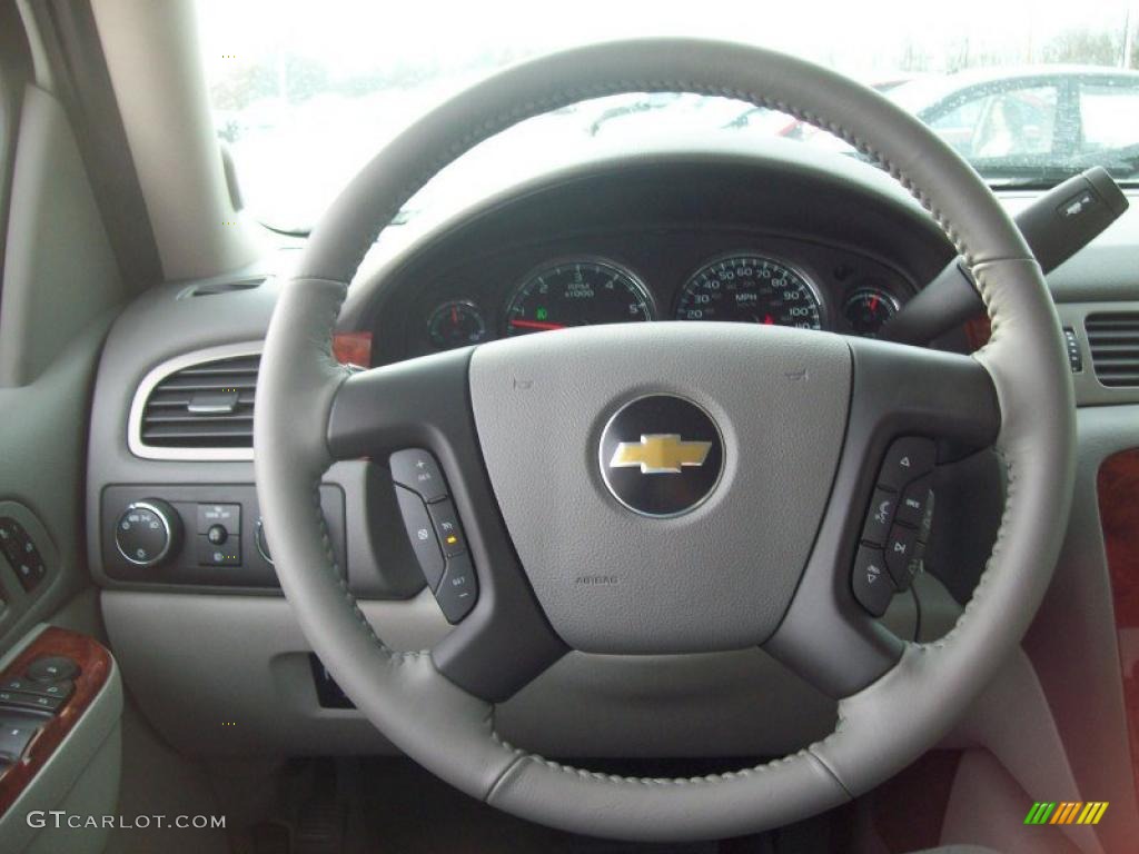 2011 Chevrolet Silverado 1500 LTZ Crew Cab 4x4 Light Titanium/Dark Titanium Steering Wheel Photo #42786577